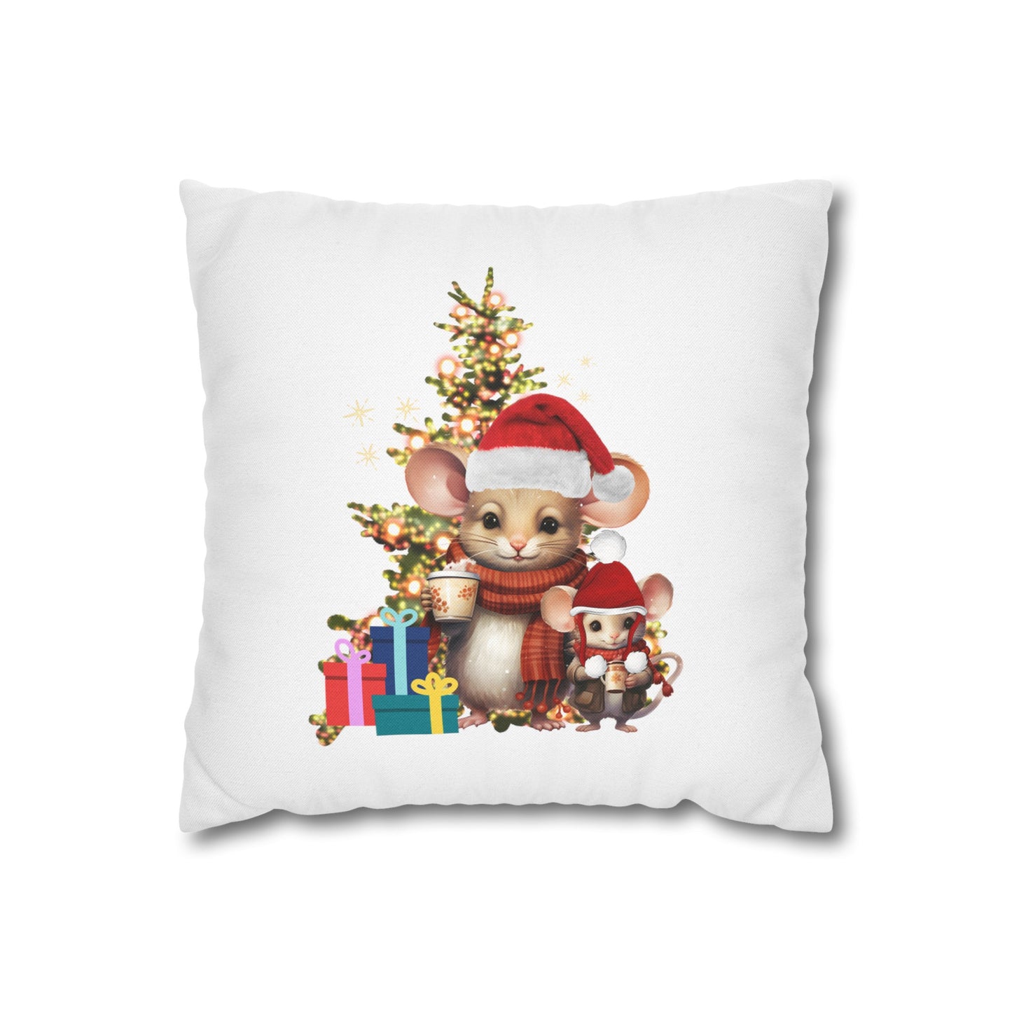 Father and Son Christmas Memory Pillow Cover