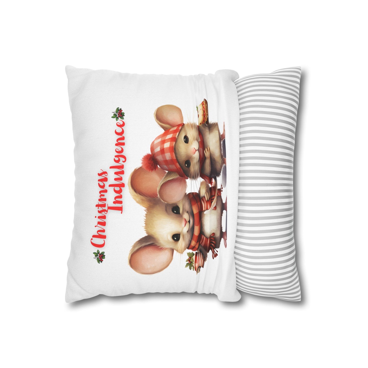 Christmas Indulgence Mice Style Pillow Covers