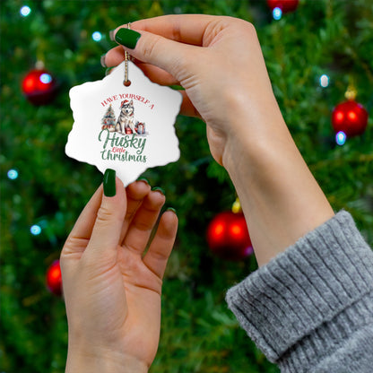 Husky Lover Christmas Ornament