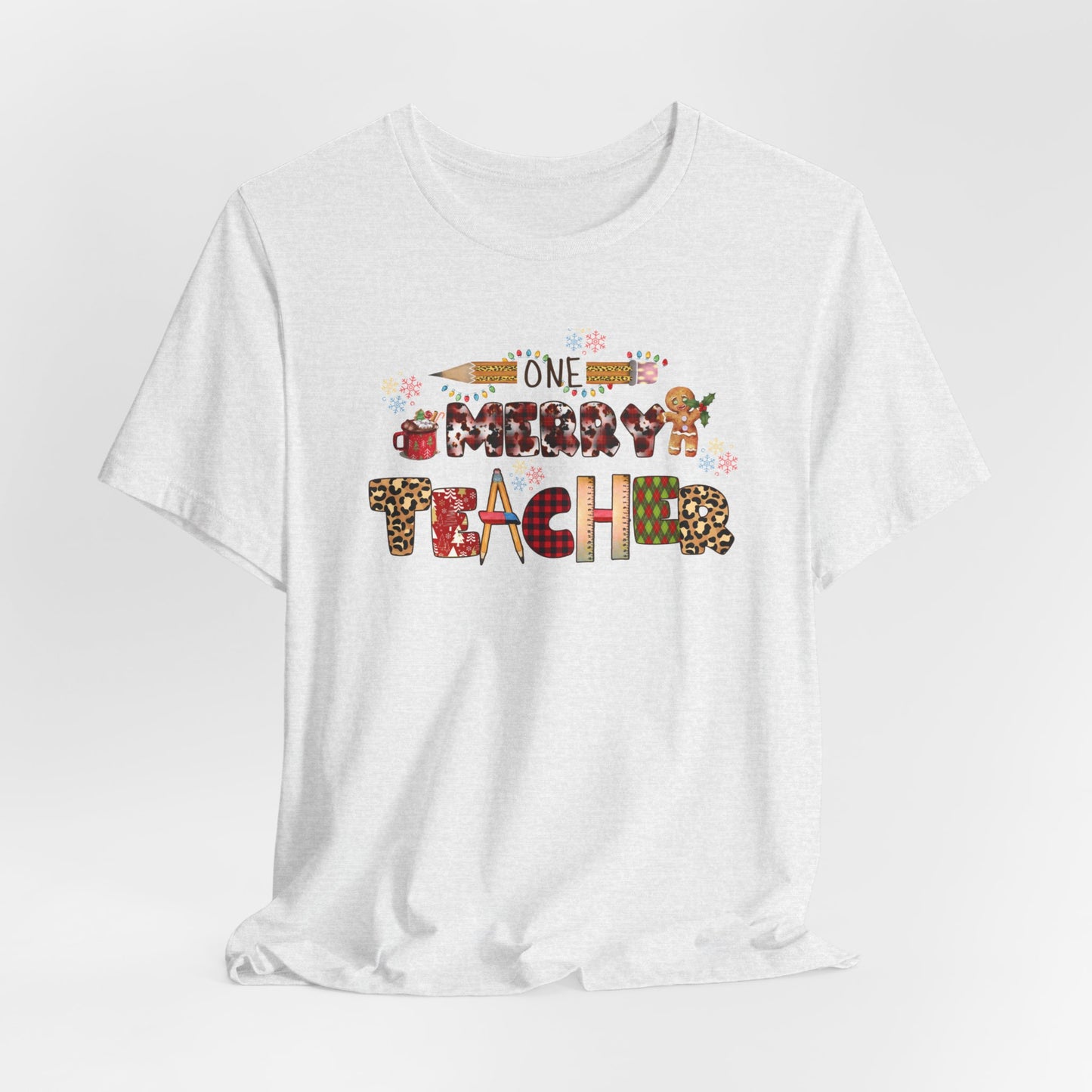 One Merry Teacher Unisex Tee - Teacher Christmas Gift