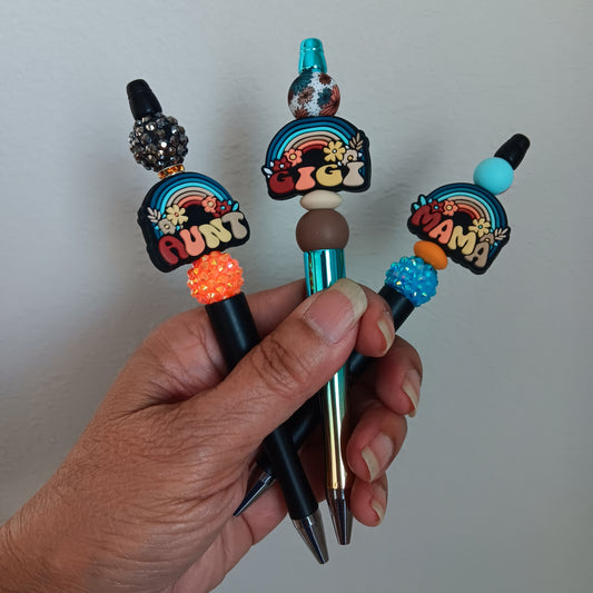 Mama Gigi Aunt Boho Beaded Pens