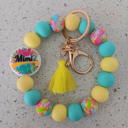 Tropical Mimi Wristlet Keychain