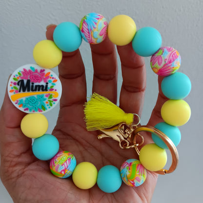 Tropical Mimi Wristlet Keychain