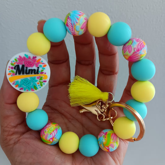 Tropical Mimi Wristlet Keychain