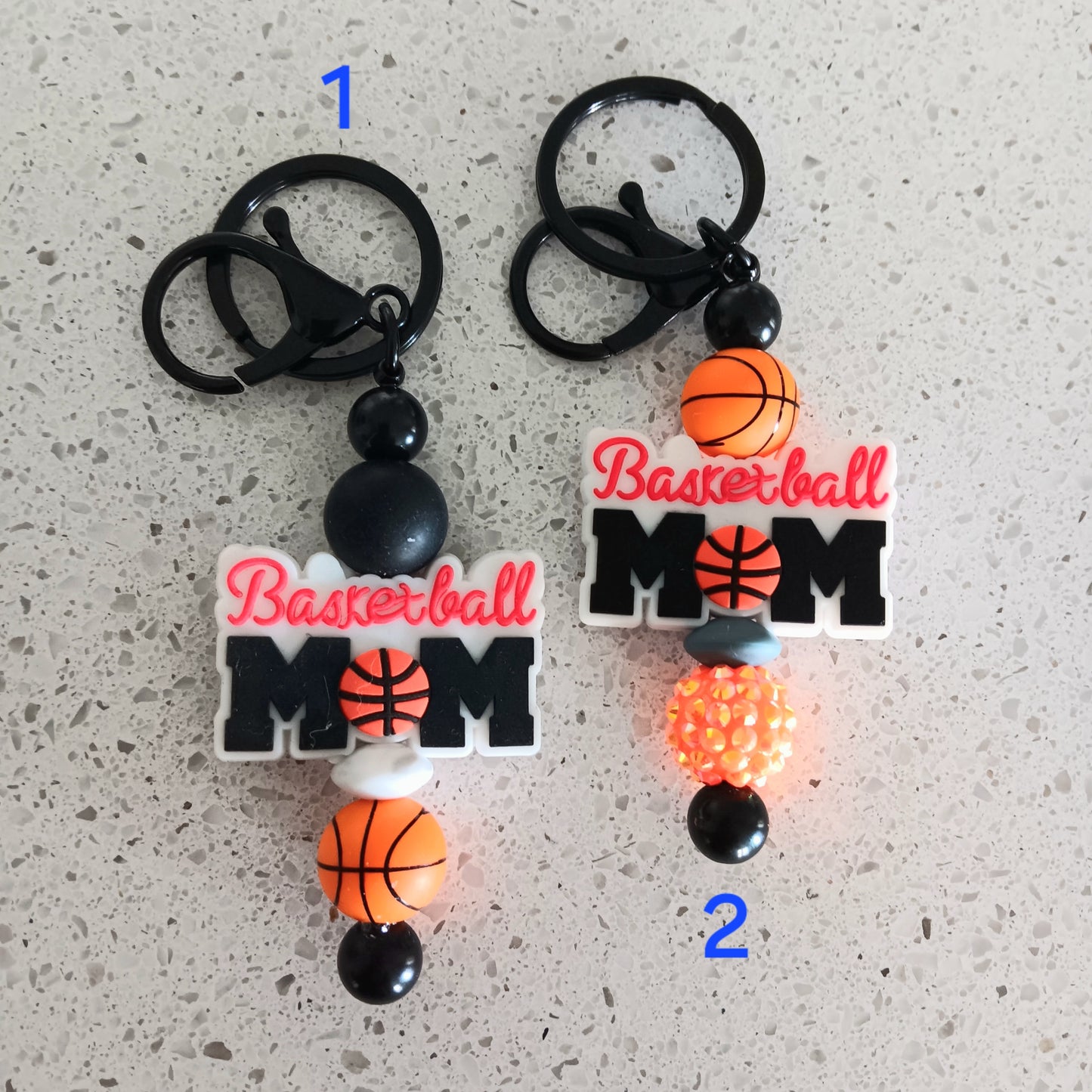 Basketball Mom Beaded Keychain Bar