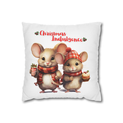 Christmas Indulgence Mice Style Pillow Covers