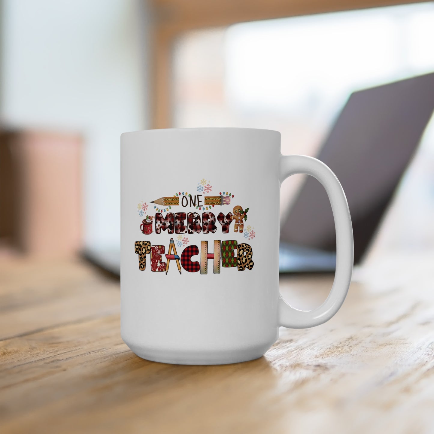 One Merry Teacher Ceramic Mug (11oz, 15oz)