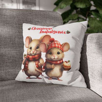 Christmas Indulgence Mice Style Pillow Covers