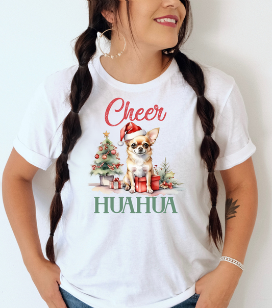 Chihuahua Christmas Tee Chihuahua Lover Chihuahua Mama Cheer Huahua Christmas