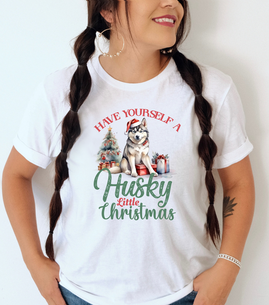 Husky Little Christmas Unisex Shirt Husky Lover Christmas Gift