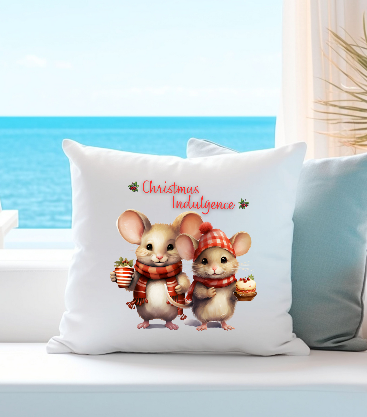 Christmas Indulgence Mice Style Pillow Covers