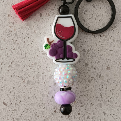 Margarita White Wine Red Wine Beaded Keychains