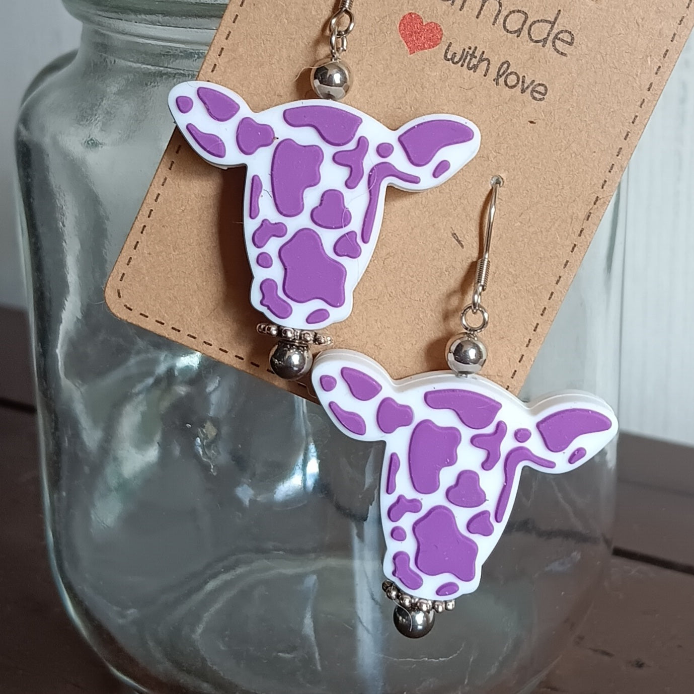 Cow Head Silicone Earrings