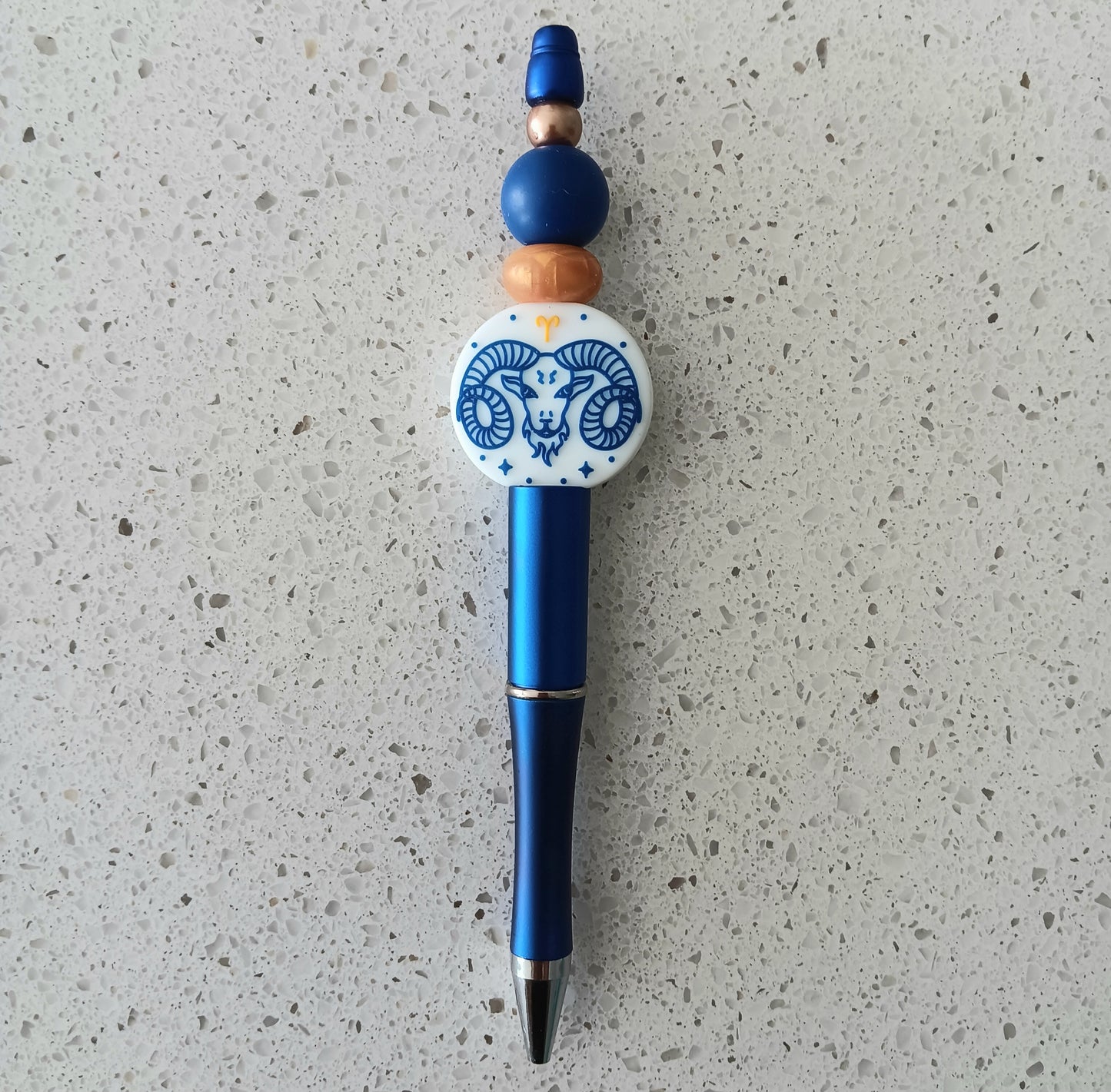 Beaded Zodiac Sign Pens - Libra Aries Taurus Virgo Aquarius