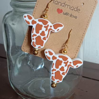 Cow Head Silicone Earrings