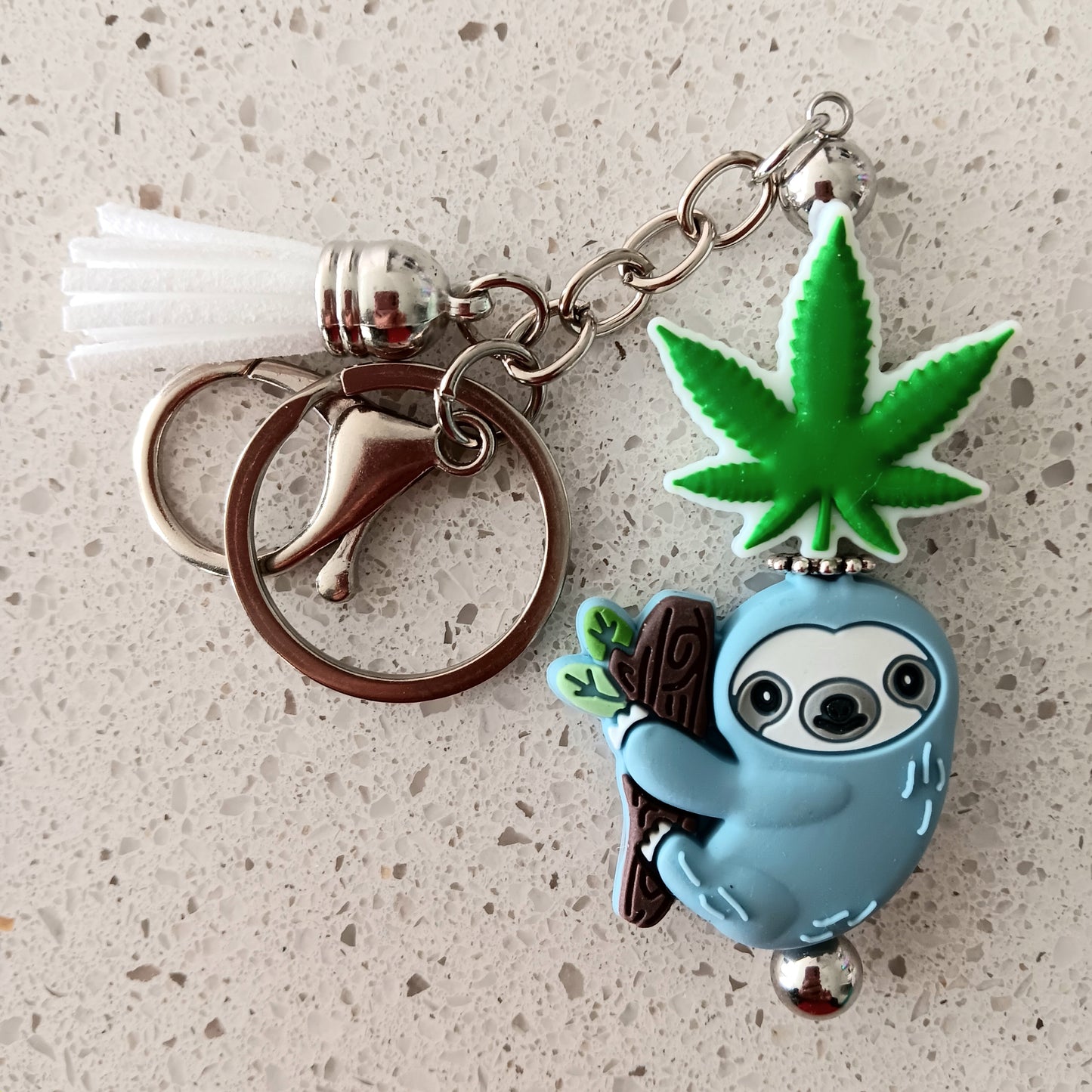 Sloth Pot Leaf Keychain Bar