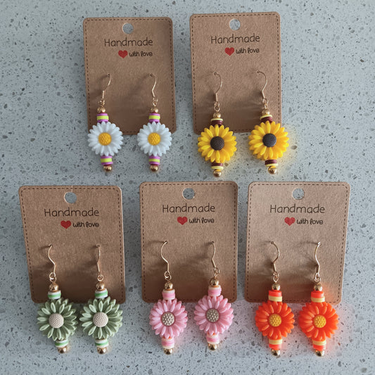 Colorful Sunflower Earrings