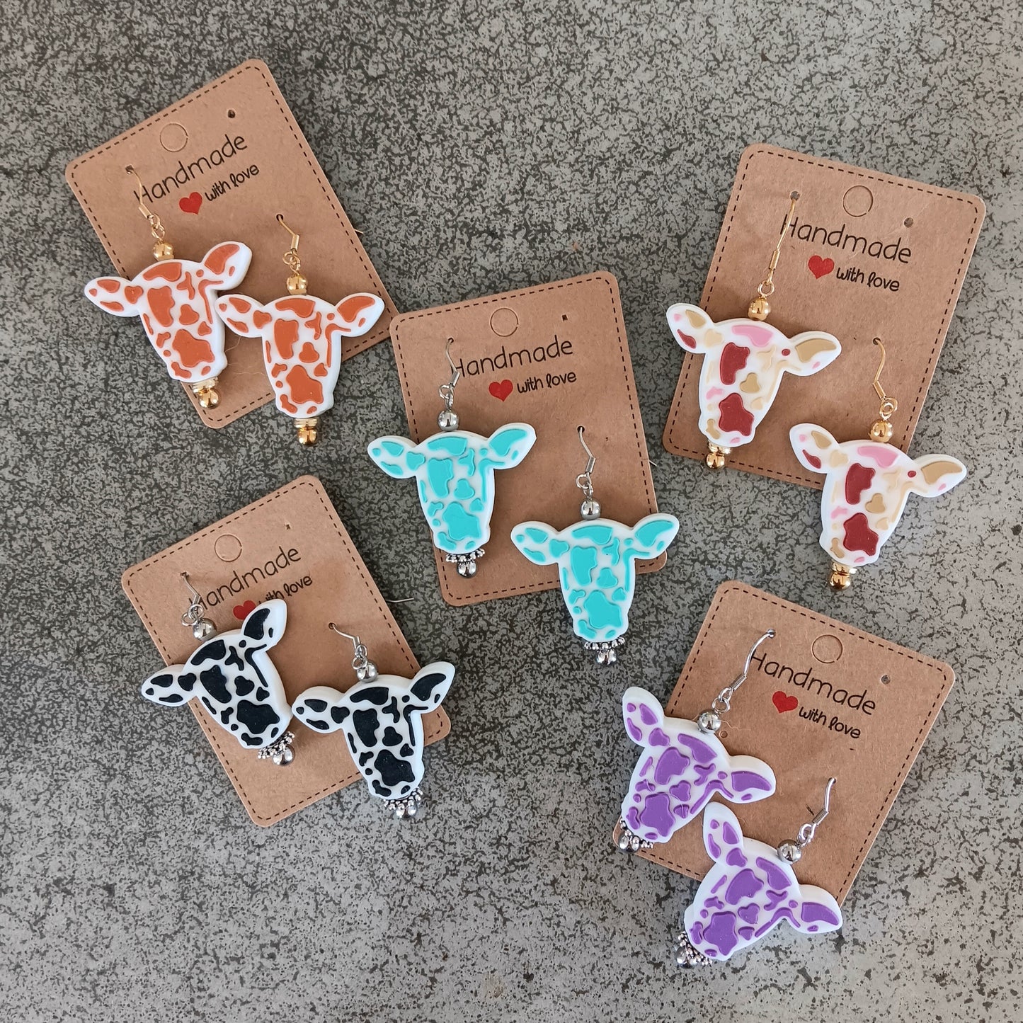 Cow Head Silicone Earrings