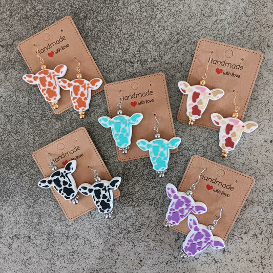 Cow Head Silicone Earrings