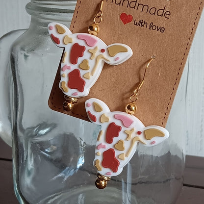 Cow Head Silicone Earrings