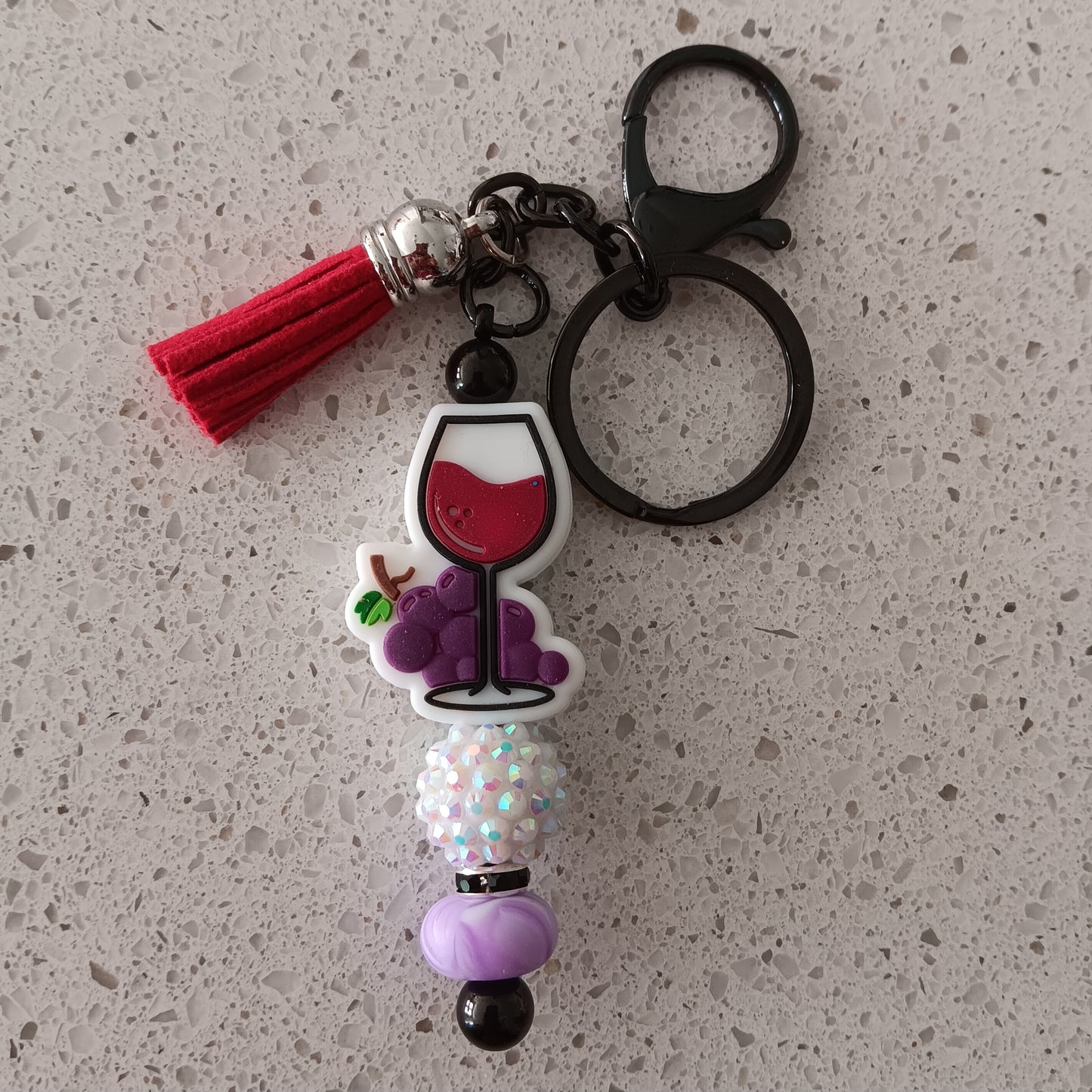 Margarita White Wine Red Wine Beaded Keychains