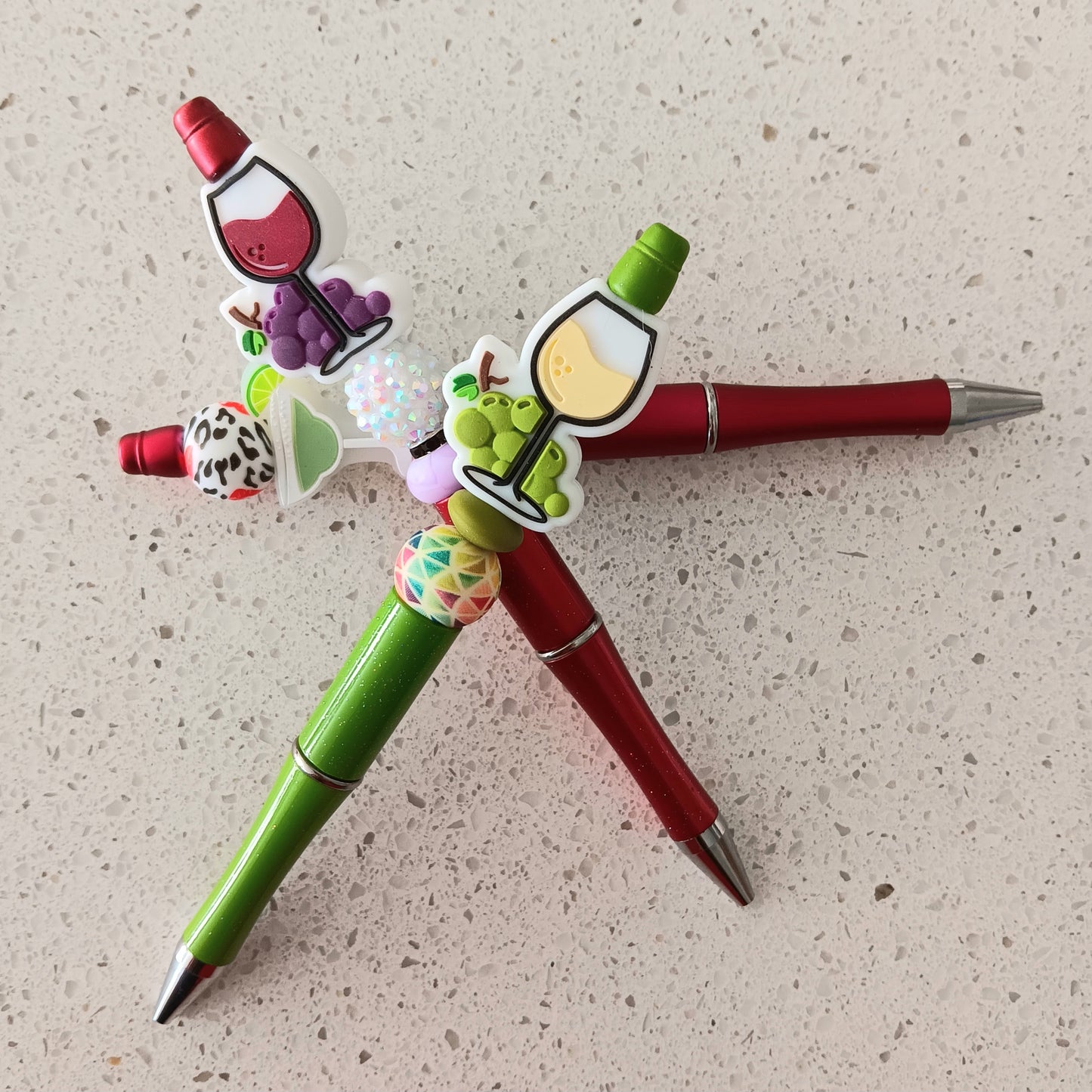 Wine Lovers - White Wine - Red Wine - Margarita Beaded Pens