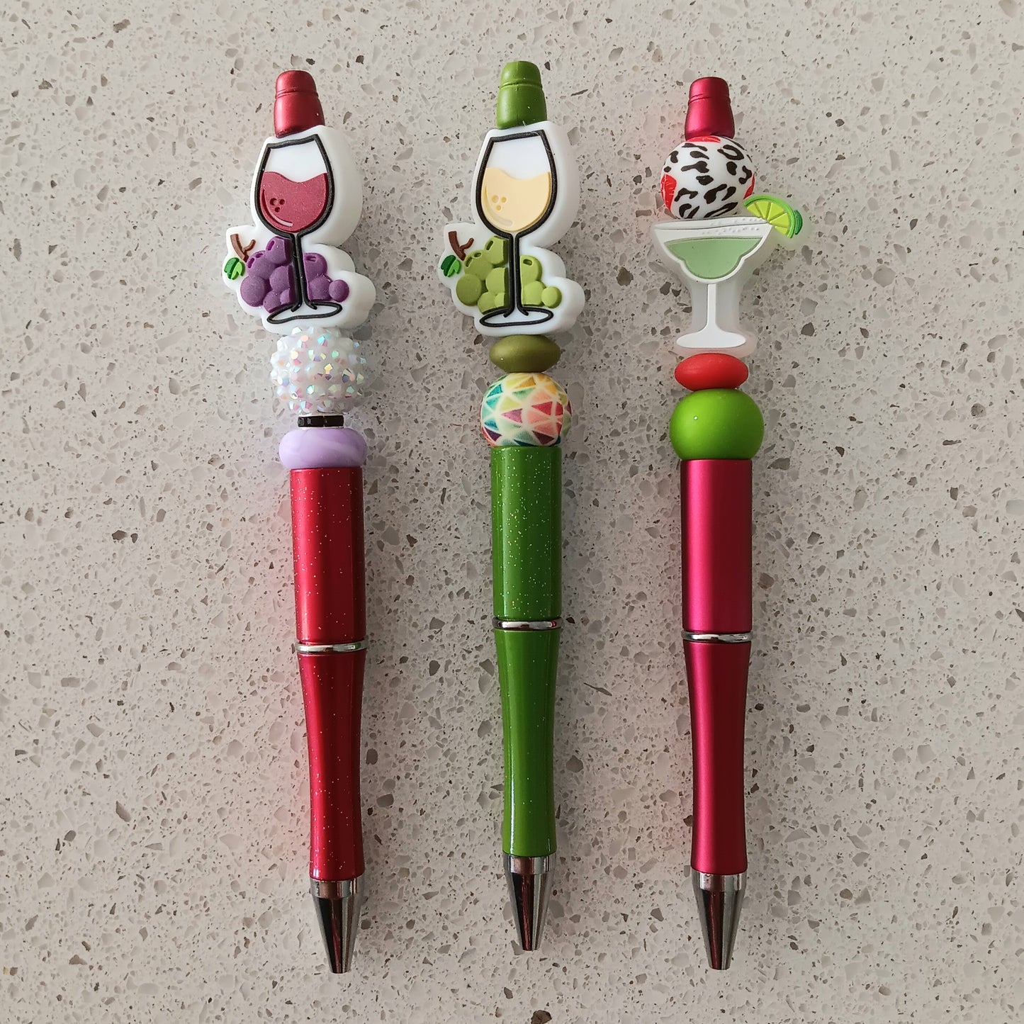 Wine Lovers - White Wine - Red Wine - Margarita Beaded Pens