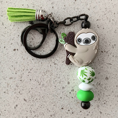 Sloth Pot Leaf Keychain Bar