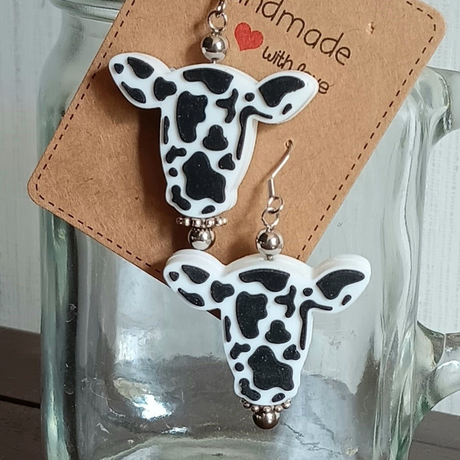 Cow Head Silicone Earrings