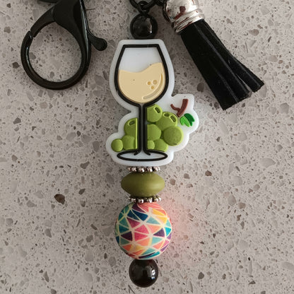 Margarita White Wine Red Wine Beaded Keychains